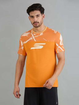SKECHERS - Orange Printed Regular Fit T-Shirt