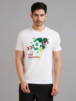 SKECHERS - White Printed Regular Fit T-Shirt