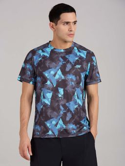 SKECHERS - Black Printed Regular Fit T-Shirt