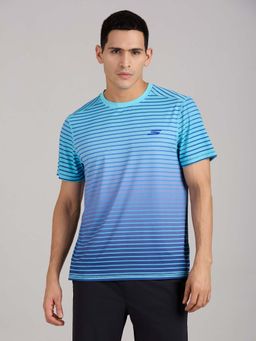 SKECHERS - Turquoise Stripes Regular Fit T-Shirt