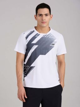 SKECHERS - White Printed Regular Fit T-Shirt