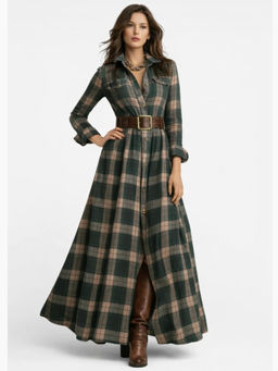 Trenbee - Helia Summer Green Dress with Belt