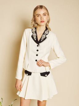 Sister Jane - Women Helene Boucle Fitted Ivory Blazer