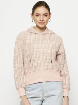 Madame - Women Pink Checks Jacket