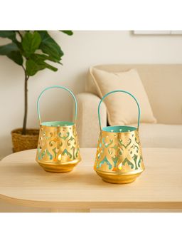Voncasa - Hanging T-Light Holder (Pack of 2) (Blue)