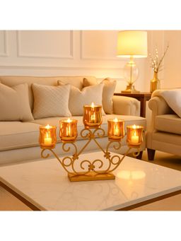 Voncasa - 5 Votive Tealight Holder-Luster Glass