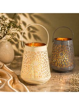 Voncasa - (Pack of 2) Metal Tealight Holders