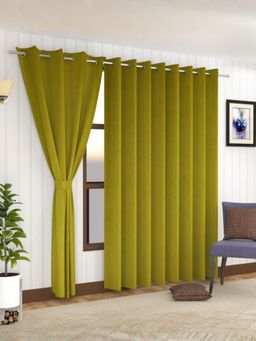 Florida - Premium Velvet Door Curtain Soft and Lightweight - Olive