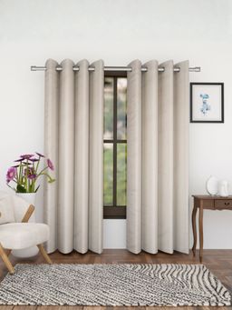 Florida - Jacquard Door Curtain Summer Vibe Lightweight - Fawn