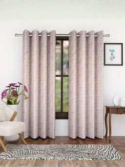 Florida - Jacquard Door Curtain Summer Vibe Lightweight - Blush