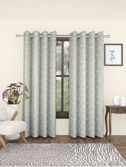 Florida - Jacquard Leaf Print Door Curtain Summer Vibe - Pista