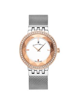 Jacques Du Manior - Fiona Swiss Made Analogue Rose Gold Round Dial Womens Watch- Jws00501