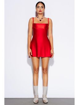 FREAKINS - Goody Satin Red Dress