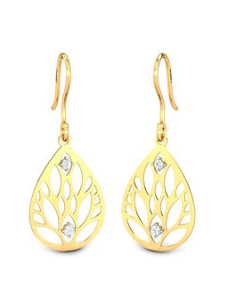 Candere by Kalyan Jewellers - 18K (750) Yellow Gold & Diamond Earring for Women
