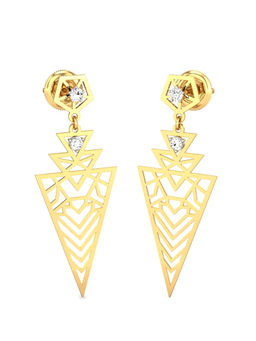 Candere by Kalyan Jewellers - 18K (750) Yellow Gold & Diamond Earring for Women