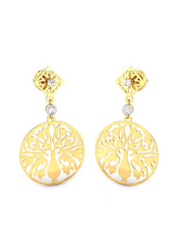 Candere by Kalyan Jewellers - 18K (750) Yellow Gold & Diamond Earring for Women