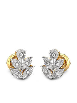 Candere by Kalyan Jewellers - 18K (750) Yellow Gold & Diamonds Studded Earrings for Women
