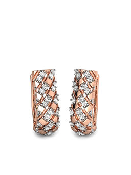Candere by Kalyan Jewellers - 18K (750) Rose Gold & Diamonds Studs Earrings for Women