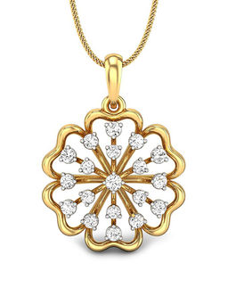 Candere by Kalyan Jewellers - 18K (750) Yellow Gold & Diamond Pendant for Women