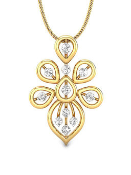 Candere by Kalyan Jewellers - 18K (750) Yellow Gold & Diamond Pendant for Women