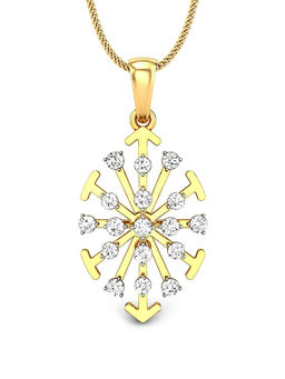 Candere by Kalyan Jewellers - 18K (750) Yellow Gold & Diamond Pendant for Women