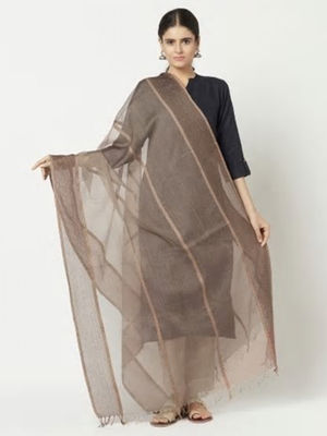 Pink - Handloom Silk Cotton Maheshwari Dupatta 40