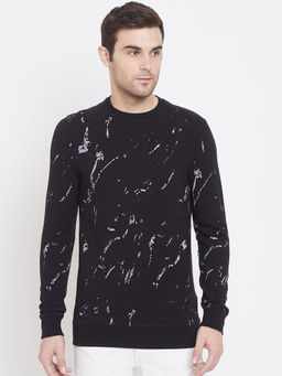 CRIMSOUNE CLUB - Mens Black Printed Sweatshirt