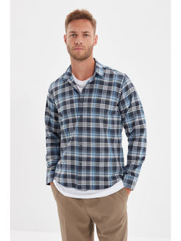 Trendyol - Man Blue Casual Shirt