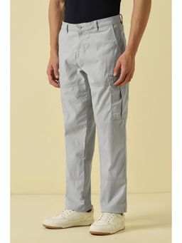 Allen Solly - Grey Solid/Plain Casual Cargo