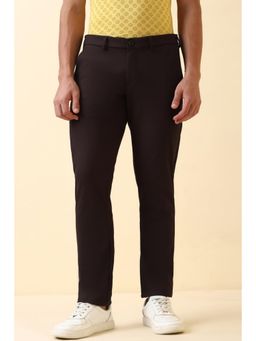 Allen Solly - Brown Solid/Plain Casual Trousers