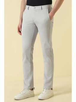 Allen Solly - Grey Solid/Plain Casual Trousers