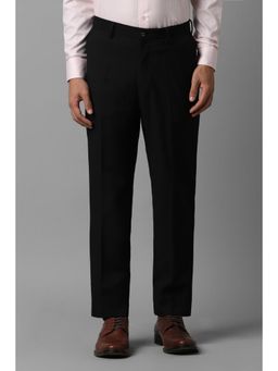 Louis Philippe - Black Solid/Plain Formal Trousers