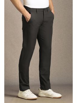 Louis Philippe - Brown Solid/Plain Casual Trousers