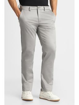 Van Heusen - Grey Solid/Plain Casual Trousers