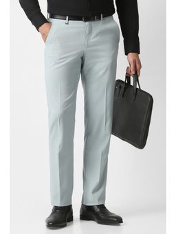 Van Heusen - Blue Textured Formal Trousers