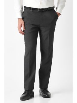 Van Heusen - Grey Textured Formal Trousers