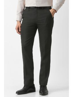 Van Heusen - Black Solid/Plain Formal Trousers
