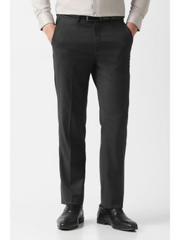 Van Heusen - Black Solid/Plain Formal Trousers