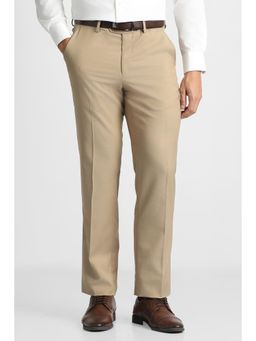 Van Heusen - Beige Textured Formal Trousers