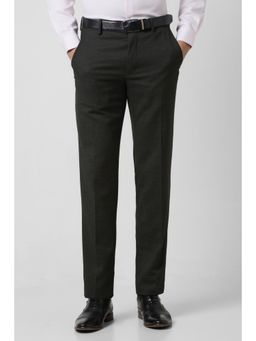 Van Heusen - Black Textured Formal Trousers