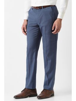 Van Heusen - Blue Textured Formal Trousers