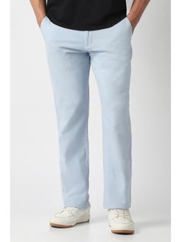 Van Heusen - Blue Solid/Plain Casual Trousers