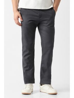 Van Heusen - Grey Solid/Plain Casual Trousers