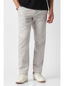 Van Heusen - Grey Solid/Plain Casual Trousers
