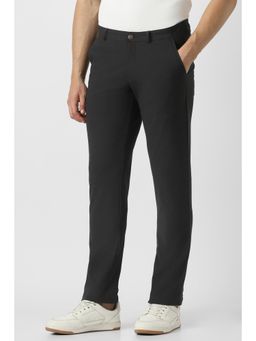 Van Heusen - Black Solid/Plain Casual Trousers