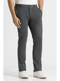 Van Heusen - Grey Textured Casual Trousers