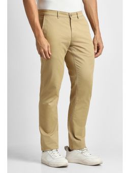 Van Heusen - Beige Solid/Plain Casual Trousers