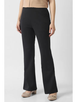 Van Heusen - Women Black Solid Formal Trouser
