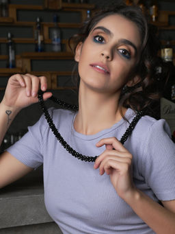 Odette - 3 Layered Flowers And Leaf Necklace