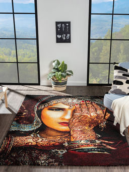 OBSESSIONS - Brown Graphic Modern Polypropylene Jute Backing Carpet